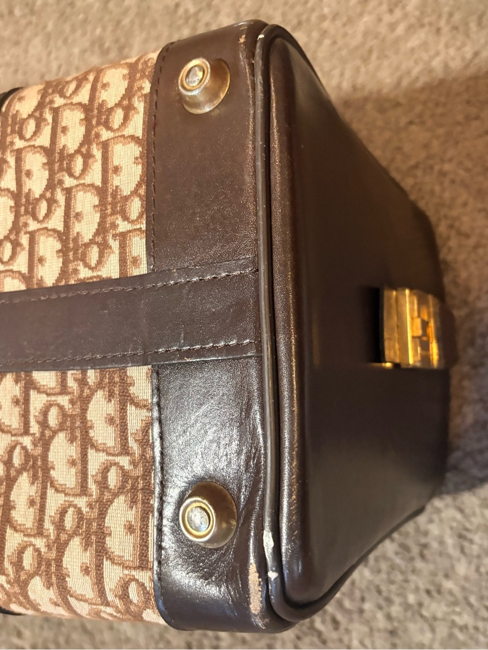 🎉CHRISTIAN DIOR 1960s RARE Early Oblique MonogramBox Bag🎉 - Picture 10 of 12